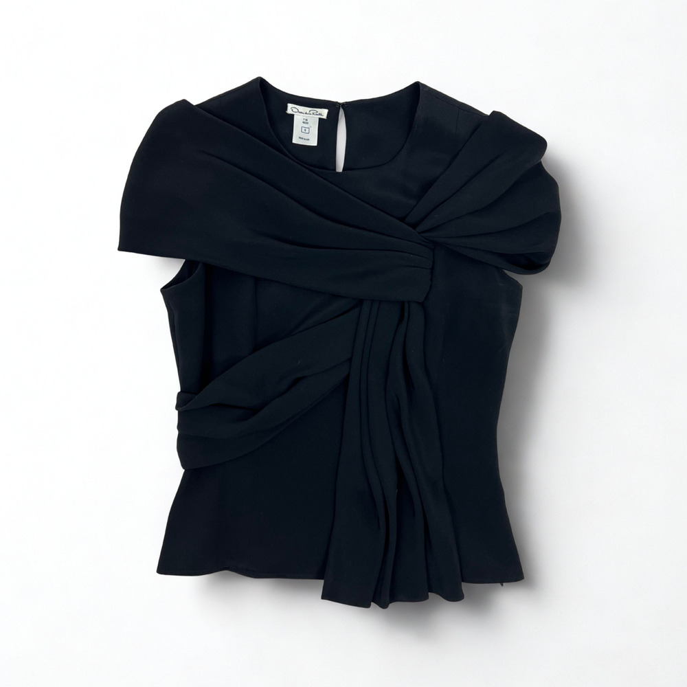 Oscar de la Renta 2009 Silk Draped Top · Only One Available